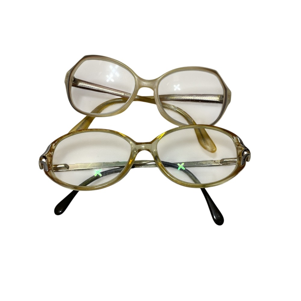 Two pairs of Vintage Eyeglass Frames. Branding is worn off
